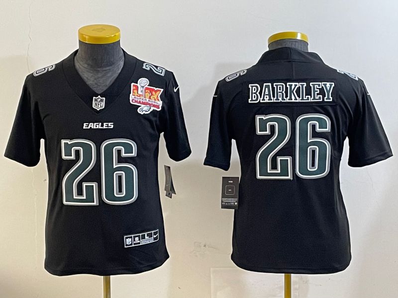 Youth Philadelphia Eagles #26 Barkley Black Fashion 2025 Nike Limited NFL Jersey style 2->youth nfl jersey->Youth Jersey